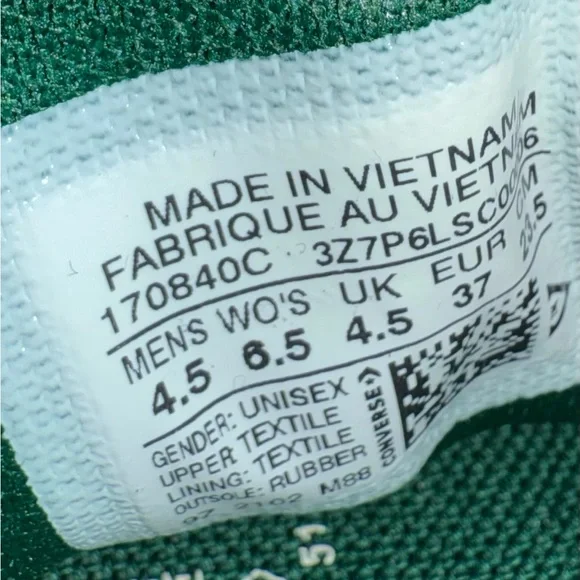 Converse Green One Star Low The Great Outdoors Women’s Size 6.5 - Picture 8 of 8